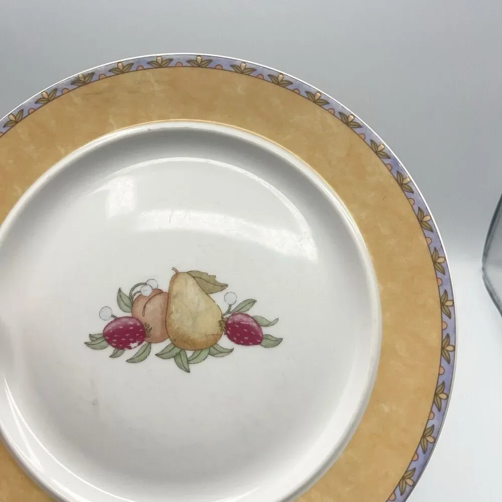 5 - DANSK Fiance Fruits Dinnerware 9 Inch Lunch Plates